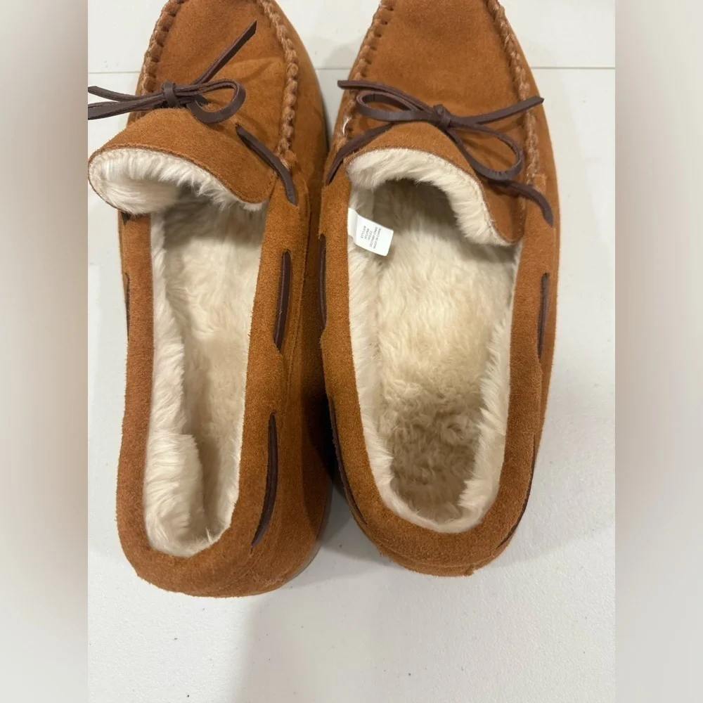 J CREW Men’s CLASSIC SUEDE MOCCASIN SLIP ON SLIPPERS Size 13